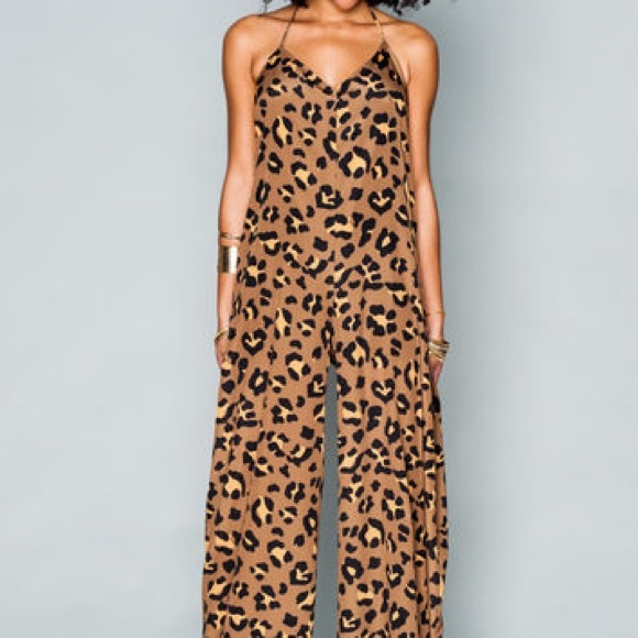 Show Me Your MuMu Pants - Show Me Your Mumu Leopard Royal Jumpsuit